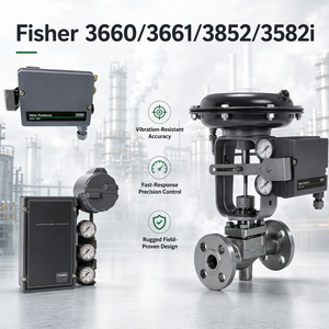 ตัวควบคุมตำแหน่งวาล์วแบบอิเล็กโทรนิวเมติก Emerson Fisher รุ่น 3660/3661/3852/3582i สำหรับวาล์วบอลแก๊ส OEM - Product Image 1