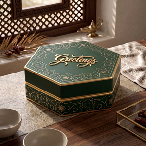 Caja de Regalo de Chocolate Musulmán con Forma Irregular de Alta Gama, Embalaje de Papel Personalizado, Decoración para Ramadán con Inserto - Product Image 4