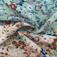 Matériau métallique en gros 100% polyester 75D impression en mousseline de soie avec finition douce et bonne chute