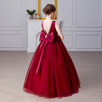 Robe de princesse de luxe pour filles, robe de demoiselle d'honneur en tulle, vêtements de performance pour enfants, tenue haut de gamme pour événements et fêtes
