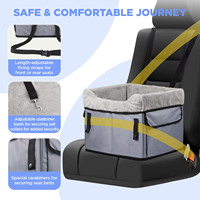Siège auto portable et pliable pour chien et chat, avec ceinture de sécurité réglable, en tissu Oxford doux et écologique, pour le transport de animaux de compagnie
