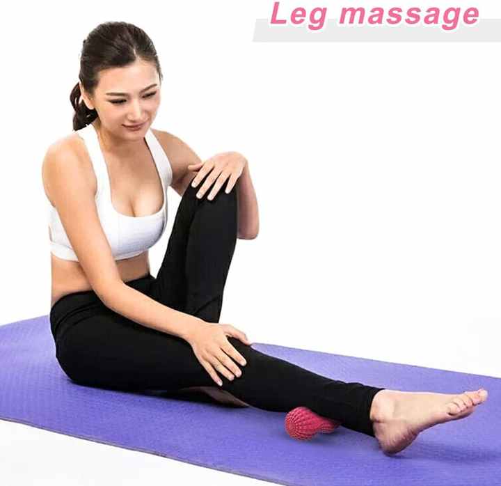 SELEWELL Hot Selling Sports Spiki Yoga Massage Ball Exercise Spiky Peanut Massage Ball of Fascia