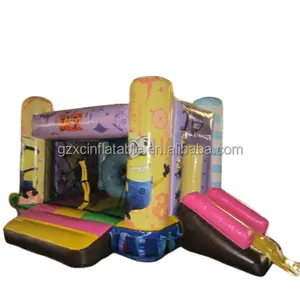 Newest Design Yellow Cartoon Inflatable Jump House 0.55mm Pvc Tarpaulin For Children Party