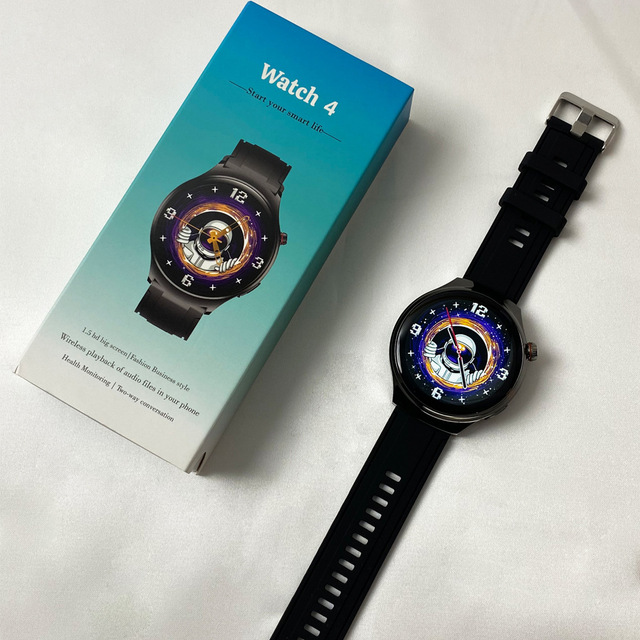 2024 Round Screen Smartwatches HD Full Touch Sport Health Monitoring BT Call Waterproof Fitness Heart Rate Watch 4 Smart Watch