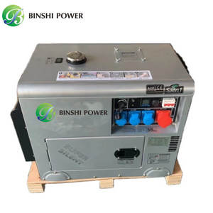 50HZ/60HZ 저속 1500/1800RPM 7KW 휴대용 디젤 발전기 7.5 KVA 방음 조용한 백업 발전기 - Product Image 3