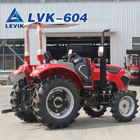 Tracteur agricole 4x4 60 CV à prix réduit, homologué CE EPA Euro 5, pour chemins accidentés, avec levage hydraulique et pneus pleins
