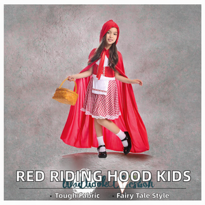 Robe de cosplay <span class=keywords><strong>Petit</strong></span> <span class=keywords><strong>Chaperon</strong></span> <span class=keywords><strong>rouge</strong></span> pour filles, costumes d'aventure dans la forêt de conte de fées, tenue de fête du Nouvel An et d'Halloween pour enfants - Product Image 2