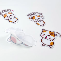 Label anak anjing kustom, pemotong cetakan bahan perlindungan lingkungan PC, stiker kartun lucu tahan air