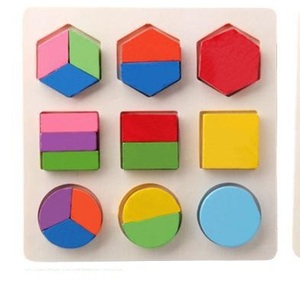 ילד צעיר 3D פאזל עץ צעצוע יצירתי גאומטי לוח צורה גאומטרית לוח חינוך לבנים