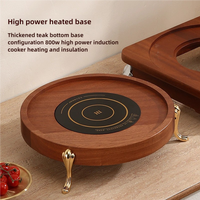 Équipement de restaurant Chauffe-plats électrique contemporain de couleur ronde pour traiteur Ensemble de plats de chauffe-plats en acier inoxydable pour buffet