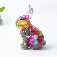 Pyramide animale artisanale en résine de haute qualité, matériaux mixtes, pour décoration et cadeau, vente en gros
