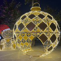Boule lumineuse 3D extérieure en PVC IP65 pour festivals, décorations commerciales de Noël, Halloween, aménagement paysager et centres commerciaux