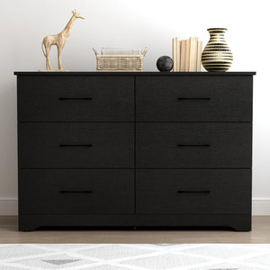 Large <span class=keywords><strong>commode</strong></span> moderne en bois avec <span class=keywords><strong>double</strong></span> tiroirs Mobilier de chambre <span class=keywords><strong>Commode</strong></span> personnalisée 6 tiroirs <span class=keywords><strong>Noir</strong></span> - Product Image 2