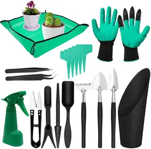 Groothandel Volledige Succulent Gereedschap Set Miniatuur Succulent Handgereedschap Set Met Plant Potgrond Tarp Mat