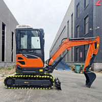 Livraison gratuite Mini-excavatrice de 3 tonnes CE EPA Agricole Compacte Hydraulique Bagger Tout-terrain Chenille Compacte Petite pelle