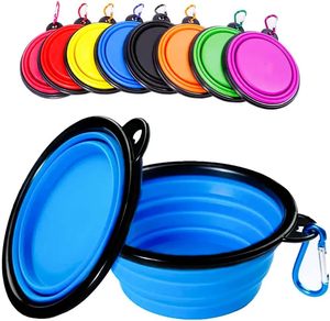 Nouvelle gamelle pliable 2-en-1 en silicone pour animaux de compagnie, pour l'extérieur, pour nourriture et eau, pour chat et chien - Product Image 1