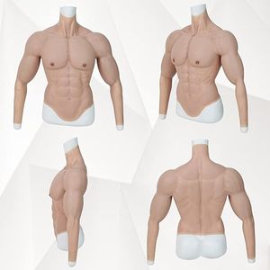 Version améliorée Combinaison musculaire en silicone pour hommes <span class=keywords><strong>Faux</strong></span> muscle réaliste avec <span class=keywords><strong>bras</strong></span> pour Cosplay Halloween Morphologie mammaire en silicone - Product Image 3