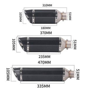 Silencieux d'échappement de moto Escape Moto Tube 51 mm avec <span class=keywords><strong>Db</strong></span> <span class=keywords><strong>Killer</strong></span> - Product Image 2