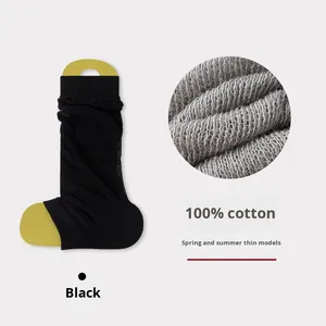 Chaussettes sans <span class=keywords><strong>pied</strong></span> pour <span class=keywords><strong>femme</strong></span>, style japonais, en coton respirant, Y2K, couleur unie, printemps-été, absorbant la transpiration - Product Image 4