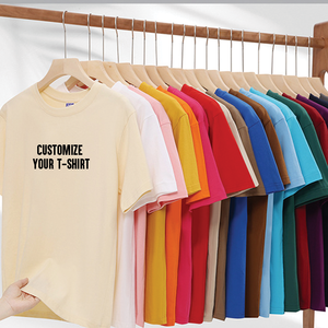 Alta Qualidade 100% Algodão Logotipo Personalizado Plain Short Sleeve Oversized T-Shirt Dos Homens Heavyweight Essentials Em Branco T-Shirt Dos Homens - Product Image 3