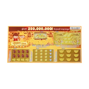 Custom Paper Printing Lottery Card Full Color Lottery Ticket Wholesale Scratch Off Cards Supplier