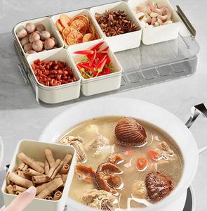 Nouveau lot de 24 boîtes de rangement hermétiques en plastique PP injecté, à 4-8 compartiments, pour épices et aliments, idéales pour le réfrigérateur - Product Image 3