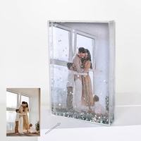Venta Especial: Marco de Fotos Acrílico Transparente de 4x6 Pulgadas con Líquido Brillante, Impresión UV Personalizada, Portafotos de Sobremesa, Venta al Por Mayor