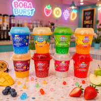 Boisson aux fruits Popping Boba, gobelet prêt à boire avec des perles de jus éclatantes