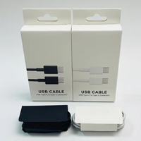 Cable USB C a C, cable tipo C a tipo C, 60W PD, carga rápida para cargador Samsung, para Samsung Note20, serie S20, cable de carga.