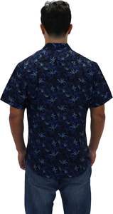 Camicia in Jersey Casual con bottoni larghi da uomo con stampa tropicale hawaiana manica corta elasticizzata 180 grammi di peso - Product Image 5