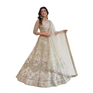 Ensemble élégant de lehenga, blouse et dupatta en tulle papillon pour femme – Idéal pour mariages, fêtes et festivals - Product Image 6