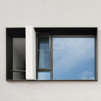 Ventana abatible de aluminio personalizada de alta calidad Parrillas de seguridad de vidrio residenciales de persiana de estilo americano moderno de alto impacto