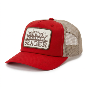 หมวกแก๊ป Seager Trucker สีเขียว ตาข่ายด้านหลัง ปักโลโก้ สไตล์ลำลอง สำหรับกิจกรรมกลางแจ้ง ผ้าแคนวาส ปรับขนาดได้ ทรง 5 แฉก - Product Image 5