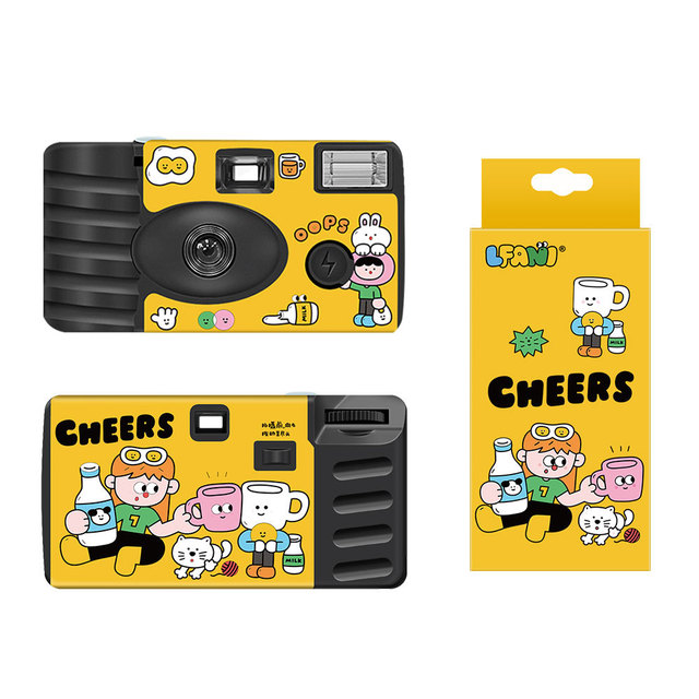 Outdoor Portable Mini 12 Sheets Disposable Film Camera Cheers Cute Picture Custom Disposable Single Use Film Camera with Flash
