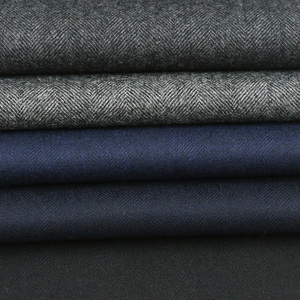 Vải may vest siêu mịn 100% len Merino, chất liệu vải len xương cá, dành cho vest nam, kiểu dáng chải kỹ, thích hợp cho mùa thu và mùa đông - Product Image 1