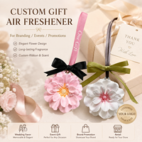 Diffuseur de parfum floral de luxe pour voiture - Pendentif en ruban parfumé, cadeau promotionnel pour événements de mariage, décoration en gros