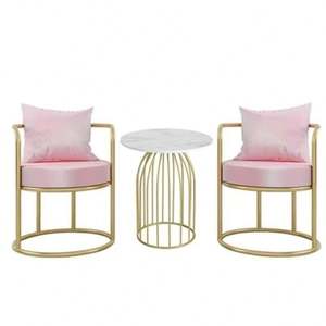 Home Modern Dining <b>Chair</b> with Stainless Steel Frame and Comfortable <b>Cushion</b> Living Room Lounge <b>Chair</b> - Product Image 5