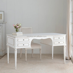 Escritorio de Computadora Moderno de Madera Blanco Rústico Coco <span class=keywords><strong>Madame</strong></span> MYHOME 2025, Resistente para Uso en Oficina en Casa - Product Image 1