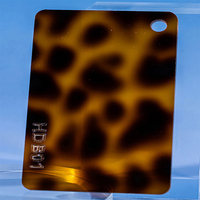 Plaque en acrylique PMMA personnalisable SELADO HDB01, motif maille écaille de tortue ambre miel, résistante aux UV, pliage artisanal