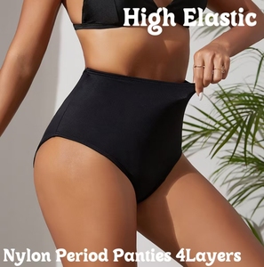 Culotte périodique personnalisée taille haute maillot de bain menstruel étanche à 4 <span class=keywords><strong>couches</strong></span> - Product Image 2