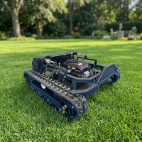 Tondeuse à gazon télécommandée puissante pour usage agricole, homologuée CE, à chenilles