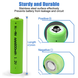 Fábrica al por mayor AAA <span class=keywords><strong>800mAh</strong></span> 1,2 <span class=keywords><strong>V</strong></span> Ni-MH baterías recargables para juguetes de control remoto herramientas eléctricas 1,2 <span class=keywords><strong>V</strong></span> - Product Image 2