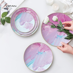 <span class=keywords><strong>Assiettes</strong></span> <span class=keywords><strong>Arcopal</strong></span> Rose Profond pour Mariage, <span class=keywords><strong>Assiettes</strong></span> en Porcelaine pour Mariage, <span class=keywords><strong>Assiettes</strong></span> de Présentation Or Rose en Gros - Product Image 1
