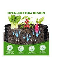 Jardinière ovale en métal galvanisé LY-Beige Noir pour pot de légumes, fixation manuelle extérieure