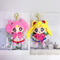 Al por mayor Juguetes de peluche de Sailor Moon de 4 pulgadas, Muñeca colgante para niñas, Figura de anime, Personaje de dibujos animados, Juguetes de peluche con llavero para máquina de garras