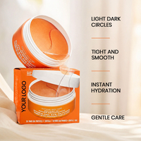Patchs hydratants pour le contour des yeux à la vitamine C bio, masque hydrogel orange, traitement des cernes, réduit les poches sous les yeux, lisse la peau