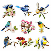Patch brodé personnalisé en forme d'oiseau, personnalisé, en fer sur grue, colibri, Phoenix, vente en gros