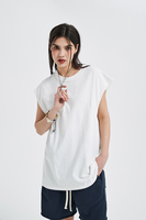 Nouveau Gilet Tendance à Carreaux 100% Coton Dégradé Épaules Larges Style Urbain Lavé Rétro Unisexe Sans Manches Séchage Rapide T-shirt Homme