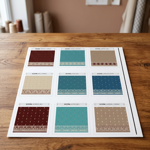 Adiva Moschee Gebetsteppich Wandteppich Moderner Blumenmuster Hochfloriger Gepolsterter Jacquard-Gewebter Maschinell Hergestellter Teppich mit Jute-Rückseite für Zuhause - Product Image 2