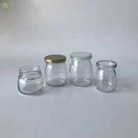 50ml 75ml 100ml 150ml 200ml Bouteilles de pouding à la crème en verre de yaourt au lait avec bouchon torsadé pour bougies